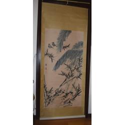 【雙鵲圖】名畫家-李苦嬋（西元1898∼1983）现代画...