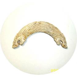 【玉 珩-雙龍紋玉】 約 戰國 雙龍及眼神互動傳神精雕...