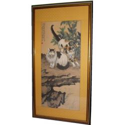 『純欣賞非賣品』【雙貓圖】徐悲鴻、知名畫家一級國..
