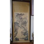 【觀瀑圖】 名畫家-張大千（西元1899—1983年）畫路..